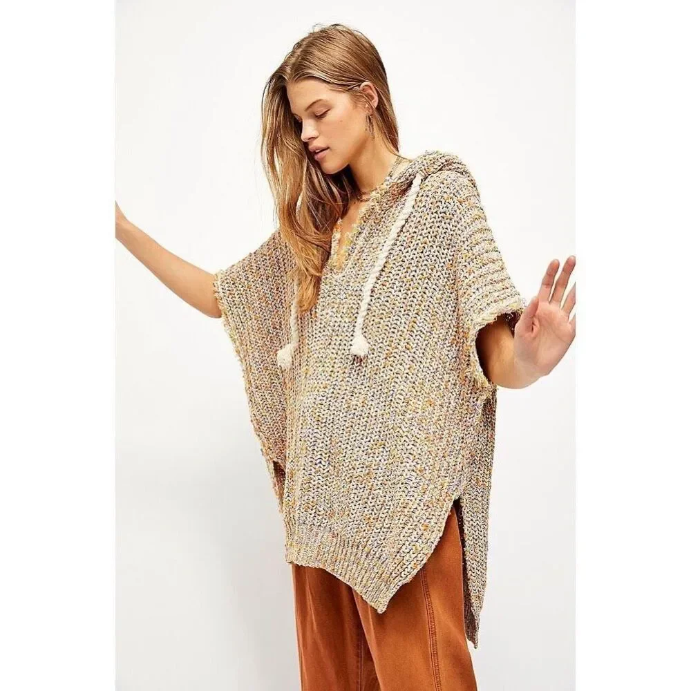 Free People Electric Aura Hoodie Pullover Size Large